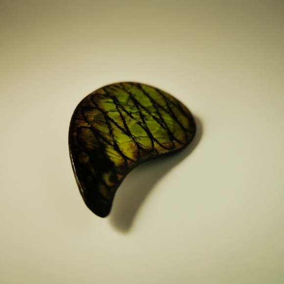 Vintage Alice Lund Pottery Mid Century Lime Green Brown Brooch Tear Drop… - Picture 6 of 16